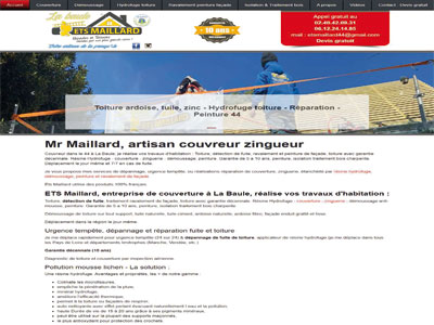 Site vitrine pour artisan