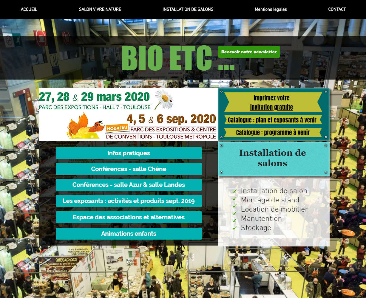 Creation site evenementiel Toulouse