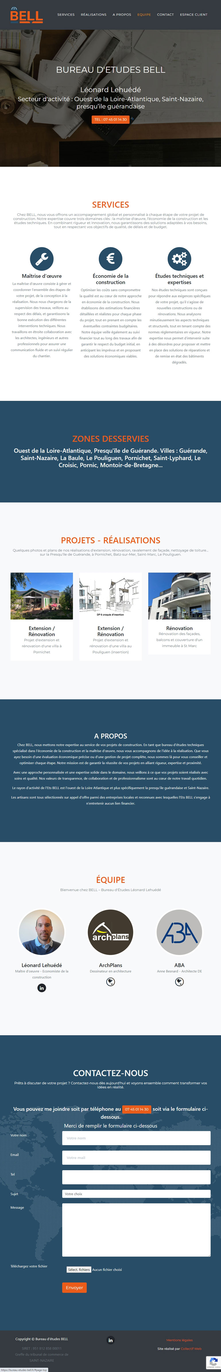 Site vitrine page unique