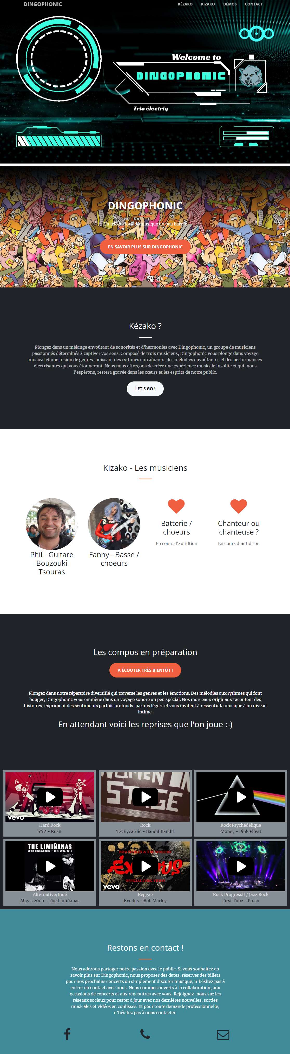 Site vitrine pour rockband Saint-Nazaire