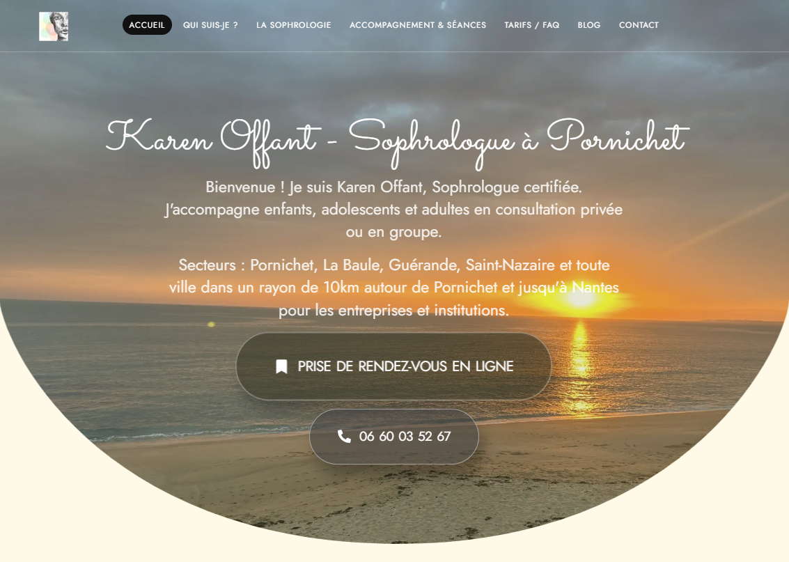 Site vitrine page unique