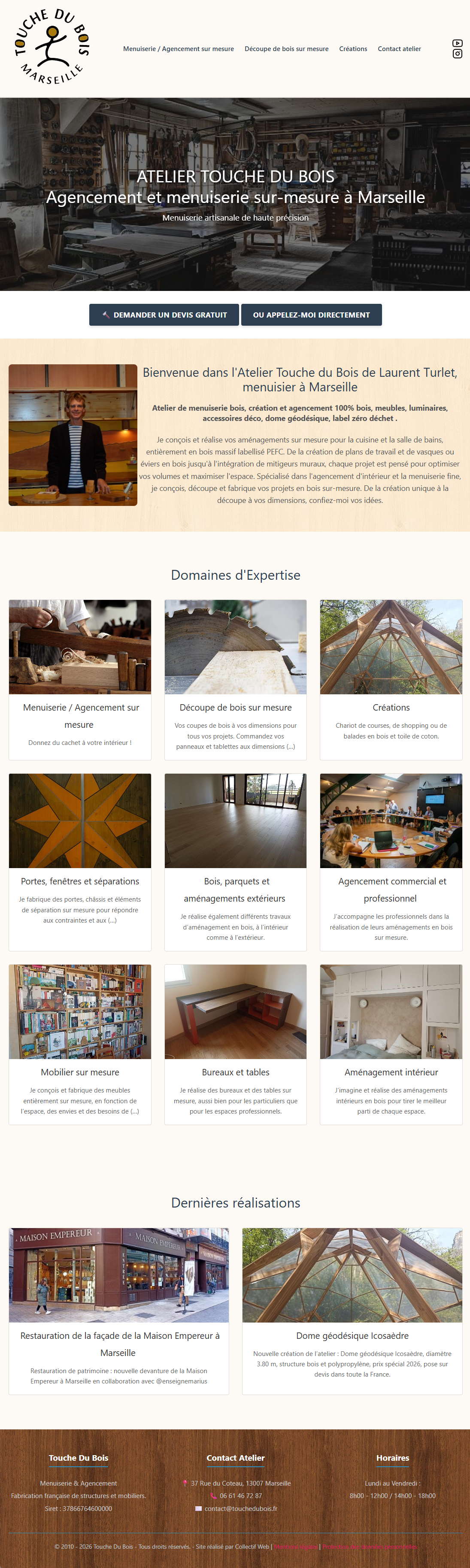 Site vitrine page unique