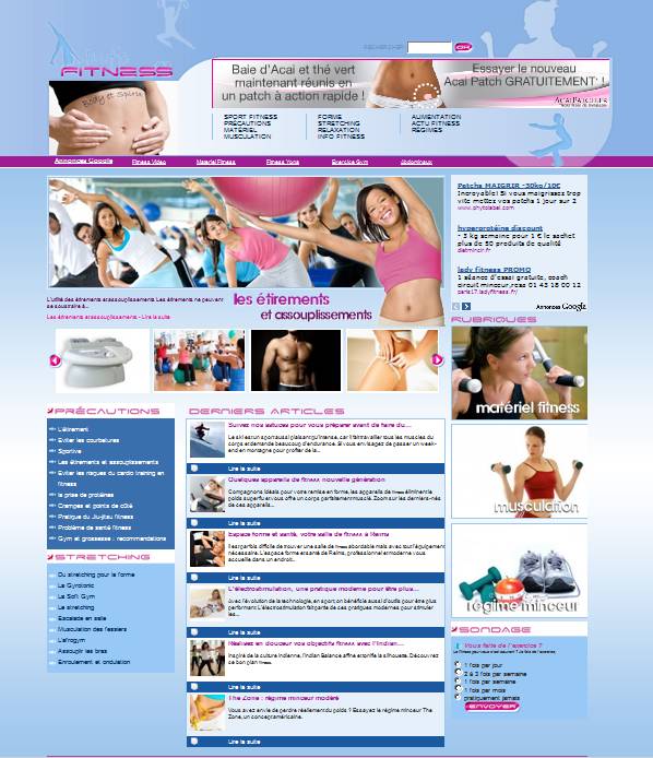 Info Fitness - magazine féminin spécialisé fitness